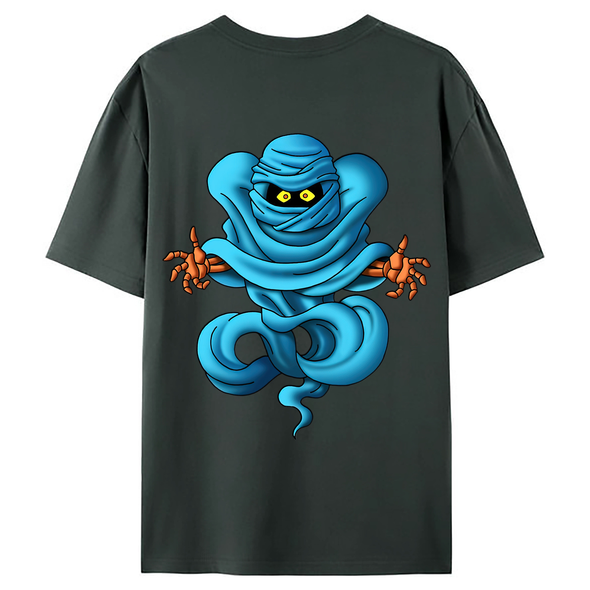 （画像用） ドラゴンクエスト Doragon Kuesuto Dragon Quest 綿100％ メンズ半袖Tシャツ（バックプリント） 通気性